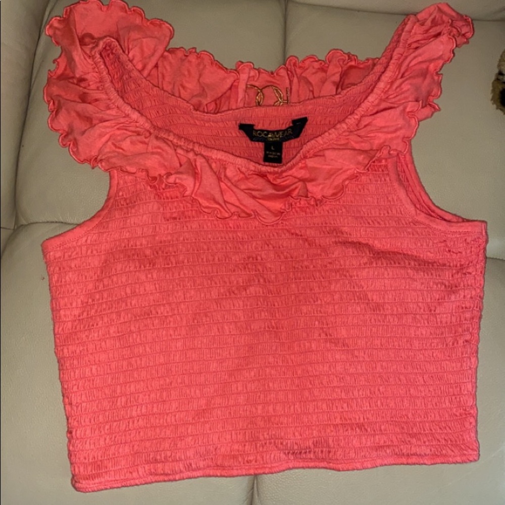 Coral blouse